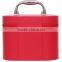 High quality hard leather travel organizer makeup vanity case,professional beauty box makeup travel case