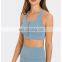 Customized Sexy Zip Front Shockproof Gym Yoga Bra Longline High Impact Fitness Sports Wear Workout Training Bra Top For Women