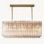 American Living Room Lighting Fixtures Crystal Cielo Round Chandeliers Glass Tube Pendant Lights Staircase Chandelier