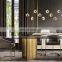Glass Ball LED Chandelier Brass Pendant Light Luxury Ceiling Hanging Lamp for Home Project Hotel