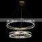 Double layer round luxury hotel hall duplex villa decorative ring crystal chandelier