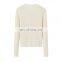 Autumn Manufacturer Custom 100% Cashmere Crew Neck Cardigan Sweater Knitted Solid Pattern Button Decoration Casual Style Winter