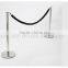 Flat Top Stainless Steel Queue Barrier Rope Stanchions