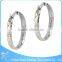 ZS17242 China supplier fashion women cheap stainless steel large hoop earrings