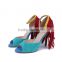 Trade Assurance Supplier Catwalk Factory Wholesale Ladies Shoes High Heel Tassel Suede Women Sandals 2016