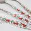 2013 New cutlery spoon fork knife sets with colorful laser logo on the handle