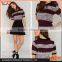 2016 Spring New Collection Stripes Bodycon Half Sleeve Custom Sweater For Women&Girls
