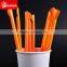 Colored large hard plastic drinking straw with spoon