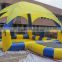 cheap inflatable pool with tent cover hamster ball pool