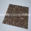 Wave colored Brown River shell mosaic tile,seamless on mesh