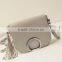 2016 spring and summer fashion crocodile pattern small square package fringed shoulder bag