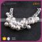N74410K01 STYLE PLUS silver plate latest design beaded pearl necklace pearl thick chain necklace designs