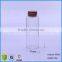 100ml clear glass tube bottle with cork for spice for storage