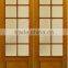 Interior Wooden Glass Double Sliding Door With Window Glass, Kitchen Room Sliding Door