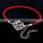 Bangkok hot sale red rope with gold zircon accessories fashion jewellery for women