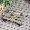 portable wood plant pot tray with wheet