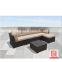 Classic style L shape outdoor rattan sofa with waterproof cushion