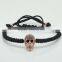 2016 Fashion Delicate Braiding Bracelets with Plating Skull Head