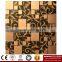 IMARK Marble Mosaic Tiles With Laminated Mosaic Tiles and Stainless Steel Mosaic Tiles Code IXGM8-077