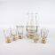 25ml Handmade Wine Measure Line Gold Foil on the Bottom Glass Pot Crystal Carafe