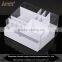 Hot selling white acrylic cosmetic display stand with drawer