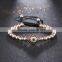 Wholesale Unique 6MM Rhinestone Lave Stone Handmade Bohemia Dropshipping Bracelet