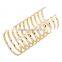 Gold Silver Long Hollow Out Open Cuff Wide Bracelets Bangles For Women
