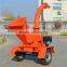 2015 hot sale!!!! chinese wood chips log making machine 13.5HP wood chipper attached on trailor