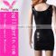 Sexy Hot Club Black Dresse,Sleeveless Fashion Pu Leather Dress,Cheap Bandage Dress