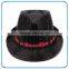 Cheap black personalized birthday glitter caps red gold kids costome mens funny led light up flashing sequins fedora party hats