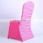 Polyester spandex satin rosette ribbon wedding chair cover