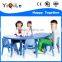 Cheap Commercial school moon-shape plastic table and chairs for kids