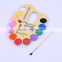 High quality 12 bright colors solid watercolor cakes in transparent palette for water color painting