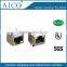 china manufacturer top quality connector pcb mounting 90 degree 8P8C metal tab up rj45 female socket with dual color LED