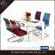 Metal modern white extendable dining tables