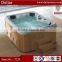 ISO9001 italy wooden skirt whirlpool spa tub , outdoor spa teak wood bathtub