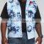 Big size acid wash denim jeans jacket wear sleeveless denim jacket (LOTJ294)
