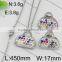 Factory Price Gold and Steel Set Bags Shape Jewelry Set With Rhinestone
