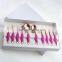 Synthetic hair private label foundation mermaid rose gold 10pcs pink oval makeup brush set