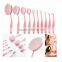 10pcs Hot Selling Beauty Tools Pink Oval Makeup Brushes