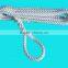 white color 18mm 3 strands twisted polyester rope with loop