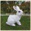 Bespoke resin decorative lovely standing rabbit sculpture for garden decoration