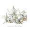 Set of 15pcs bone china flowers design coffee set