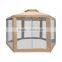 Garden Sand Double Roof Hexagon Patio Gazebo with Netting