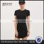 Fashion Custom Baseball Tee Dress Cotton Spandex Curved Hem Short Sleeve Striped Side Black T Shirt Dress