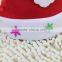 HD1043 Red color cute plush baby kids Christmas hats