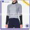 High-neck patch back zipper gym shirt spandex polyester running women custom sweatshirt