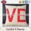natural linen color customize linen cotton cushion cover with "love"letter