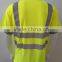 Hot sale Europe polyester birdeye breathable fluroscent safety sew-on high visibility polo shirt