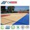 Resilient Polyurethane Material Sports Court Floor of Wood Grain Style
